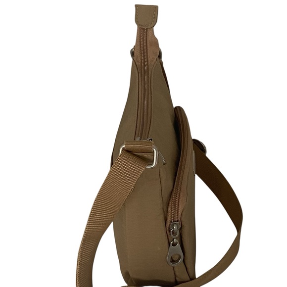 Baggalini Khaki Tan Minimalist Everyday/Travel Crossbody - Like New - Picture 3 of 11